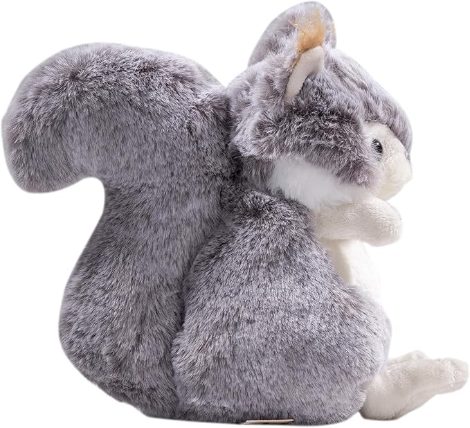 Dilly dudu Grey Squirrel Plush Toy Stuffed Animal 7-Inch