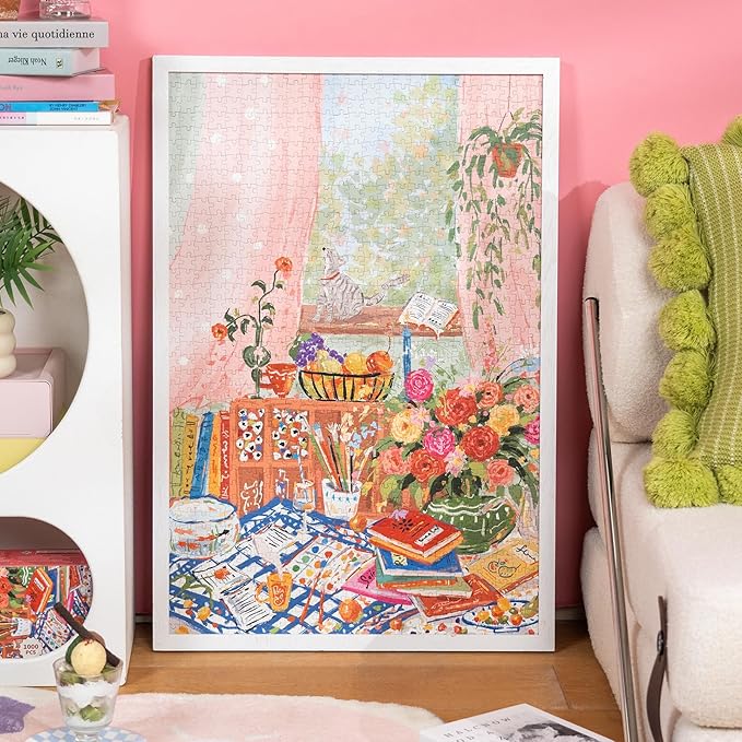 MOMIBOOK Puzzles for Adults 1000 Pieces Jigsaw Puzzles of Gentle Breeze, Twinkle Laminate Painting Image Desktop Pzulles Difficult Challenging Impossible Puzzle Unique Christmas Birthday Gifts
