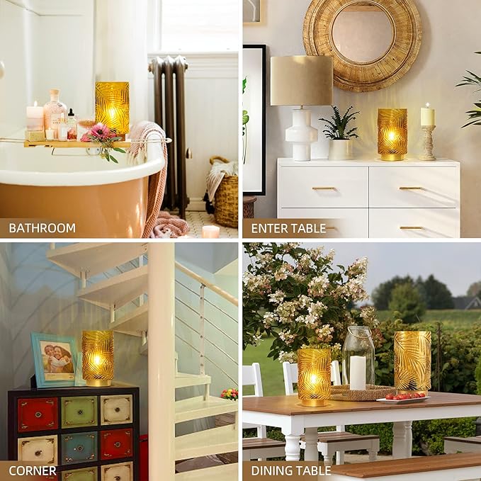 Battery Operated Table Lamp, Cordless Lamps for Home Decor, Battery Powered Nightlight with LED Bulb with Timer, Decorative Lights for Living Room Bedroom Tabletop Entryway Centerpiece Gift (L Yellow)