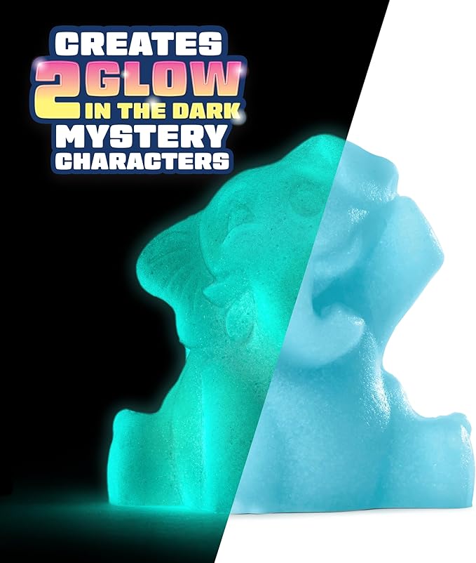 Elmer's Squishies Activity Kit Glow in the Dark | DIY Toy Creation | Mystery Characters | Ages 6+ | Creates 2 Characters, Pack of 4