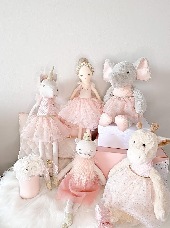 MON AMI Jolie The Unicorn Ballerina Princess Doll – 21”, Plush Unicorn Stuffed Animal Doll for Kids of All Ages, Use as Toy or Room Décor