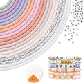 ADIIL 7200pcs Clay Beads Bracelet Making Kit, 6mm Polymer Heishi Beads for Jewelry Making, Friendship Bracelet Kit Birthday Gift for Adults Pink