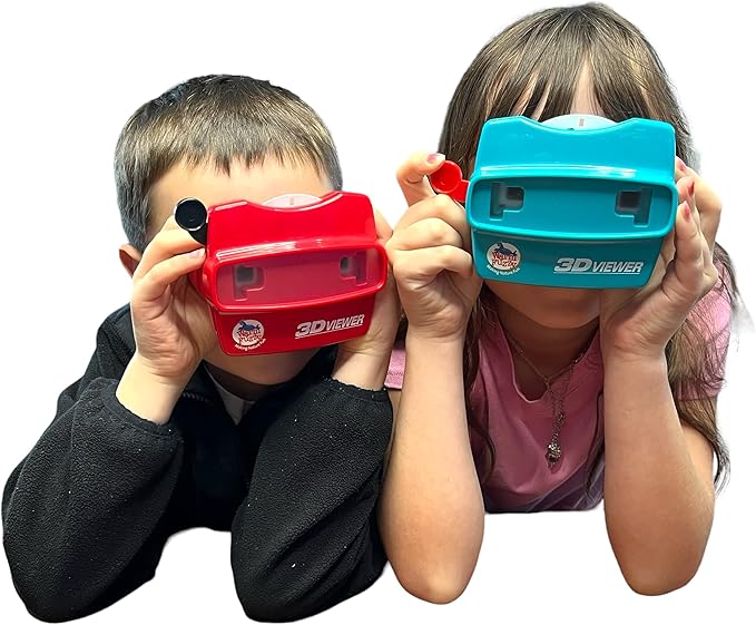 WARM FUZZY Toys 3D Viewfinder (Space) - Viewfinder for Kids & Adults, Classic Toys, Slide Viewer, 3D Reel Viewer, Retro, Vintage Toys with 3 Reels - Contains 21 High Definition 3D Images