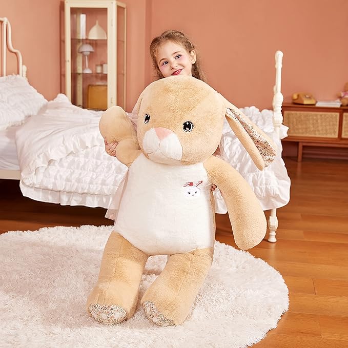 IKASA Giant Rabbit Stuffed Animal Plush Toy, 30" Large Cute Jumbo Bunny Toys for Kids Girls Boys Girlfriend