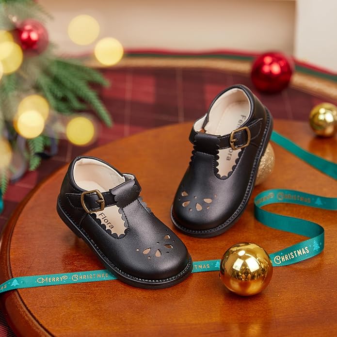 Felix & Flora Toddler Little Girl Mary Jane Dress Shoes - Ballet Flats for Girl Party School Shoes