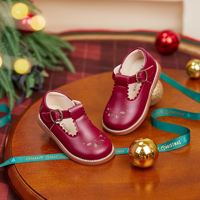 Felix & Flora Toddler Little Girl Mary Jane Dress Shoes - Ballet Flats for Girl Party School Shoes