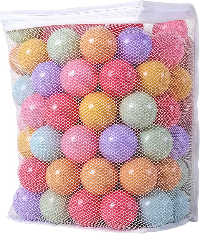 PlayMaty Ball Pit Balls - Colorful Ocean Pool Toys for Kids, Phthalate & BPA Free, 100pcs for Toddler Playhouse, Tent, or Playpen