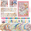 3D Sticker Scene Book,Sticker Therapy for Adults,Include 20 Beautiful House Isometric 3D Space DIY Scene Stickers Book,Cute Art Stickers for Girls