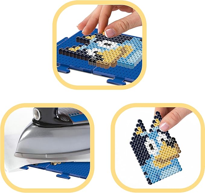Perler 80-57254 Bluey Fused Bead Craft Activity Kit with 6 Projects, Multicolor, 2004 Pieces