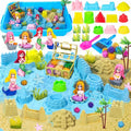 Mermaid Sensory Bin Sandbox Toys for Toddlers Girls Kids- Mermaid Toys for Kids Play Sand Kit Sensory Bin Toy with 2.2 lbs Sand & Castle Mold,Great Christmas Birthday Gift for Girl Boys