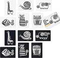 Wee Gallery Art Cards for Baby, Durable High Contrast Black and White Animal Flashcards for Newborns, Brain Development, Sensory Toys, Tummy Time Essentials for Infant and Toddler - Original Animals