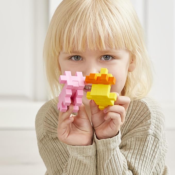 PLUS PLUS - Big Activity Set - Construction Building STEM Toy, Interlocking Large Puzzle Blocks for Toddlers and Preschool - Farm, 40 Pieces