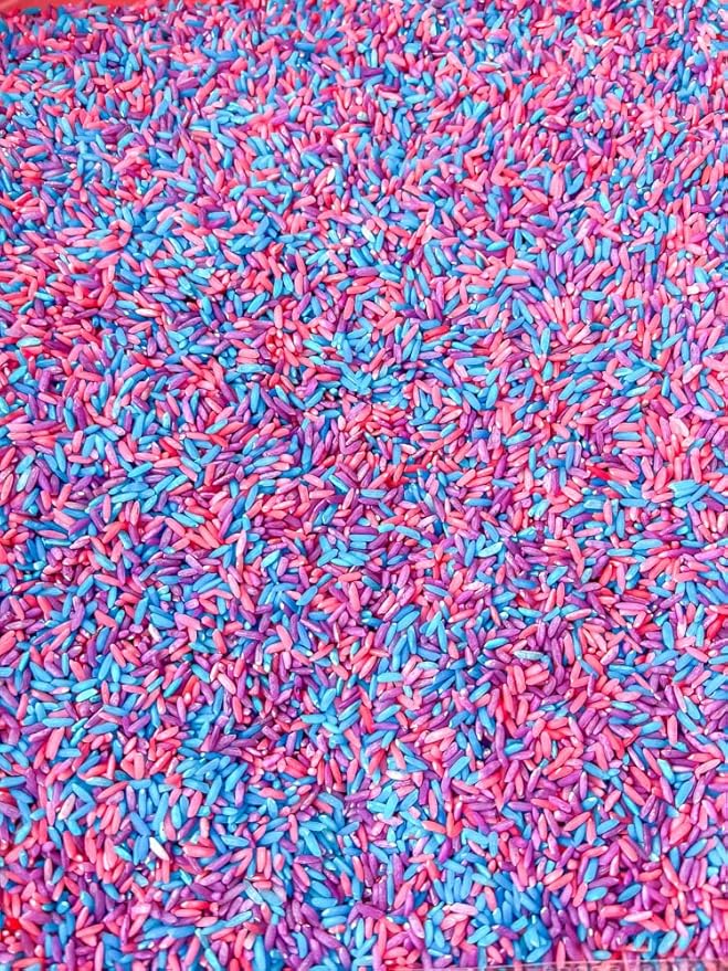 Sensory Bin Filler for Sensory Table - Colored Rice for Sensory Play (Unicorn Rice)