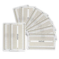10 Pcs Solderable Breadboard PCB Board Gold-Plated Solder Breadboard for DIY Electronics Projects Apply to Soldering Projects 3.5"x2.05" (White)