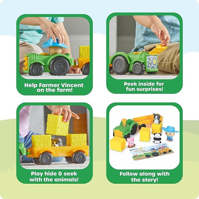 Learning Resources Peeksville Haul & Seek Tractor, Farm Animals, Tractor Toy, Kids Tractor, Farm Games Toddler Toys, Sensory Toys, Preschool Learning Activities, Peekaboo