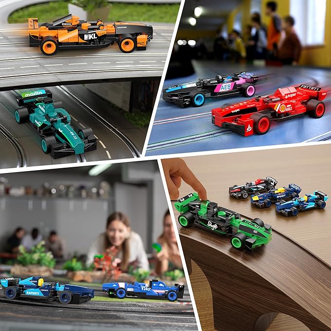 zinat STEM Building Toys Set for Kids Ages 6+, 732Pcs 10-in-1 Racing Car Building Blocks, DIY Assembly Cars Toy Gift for Boys, Girls, Birthday, Christmas