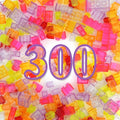 Classic Clear Transparent Bulk Bricks, 300 Pieces and Parts Creative Building Blocks, Compatible with All Major Brands-8 Shapes Building Bricks for Girls