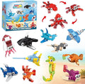 12 Packs 36 Kinds of Marine Animals Building Blocks Toy, DIY Marine Animals Building Blocks Sets for Classroom Prizes Toy,Birthday Favors for KidsIdeas for Boys and Girls Ages 6-12