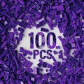 100 Piece Purple Classic Building Blocks, 12 Size Bricks Bulk, Compatible With Lego Parts and Pieces