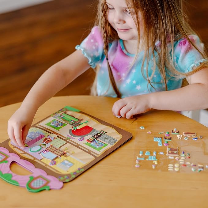 Melissa & Doug Puffy Sticker Activity Books Set of 3 – Safari, Pirate &On The Farm, with Reusable Stickers and Fold-Out Scenes, Mess Free Play Set & Travel Toys for Kids Ages 4+