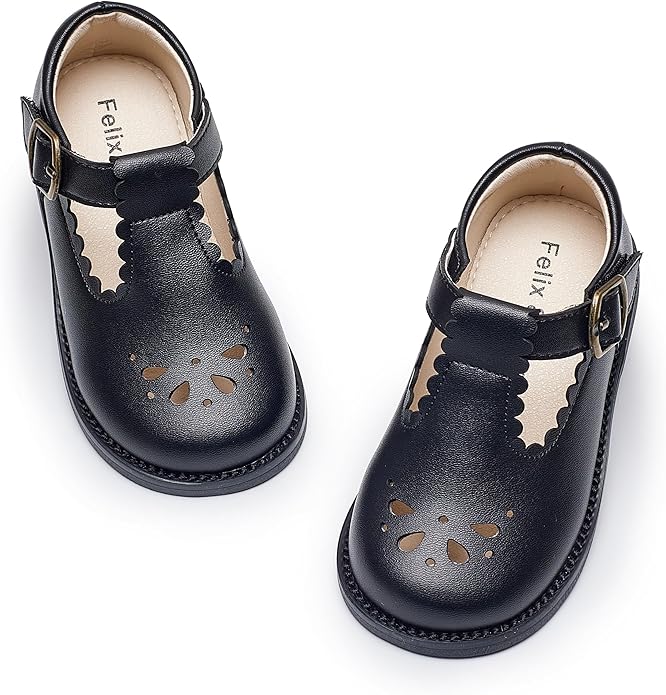 Felix & Flora Toddler Little Girl Mary Jane Dress Shoes - Ballet Flats for Girl Party School Shoes
