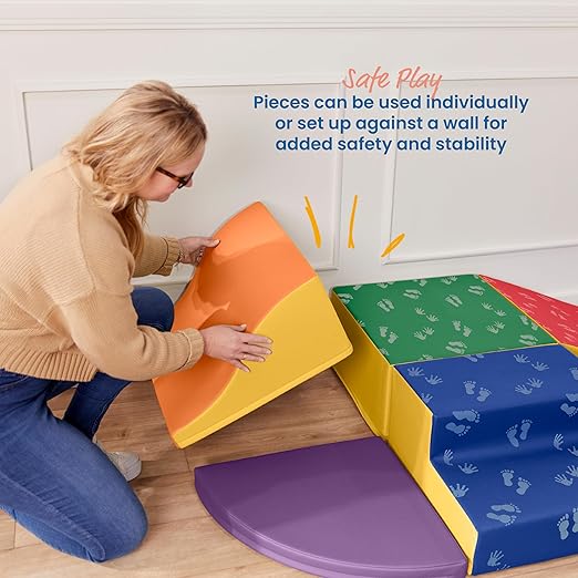 ECR4Kids SoftZone Little Me Wall Climb and Slide, Beginner Playset, Assorted