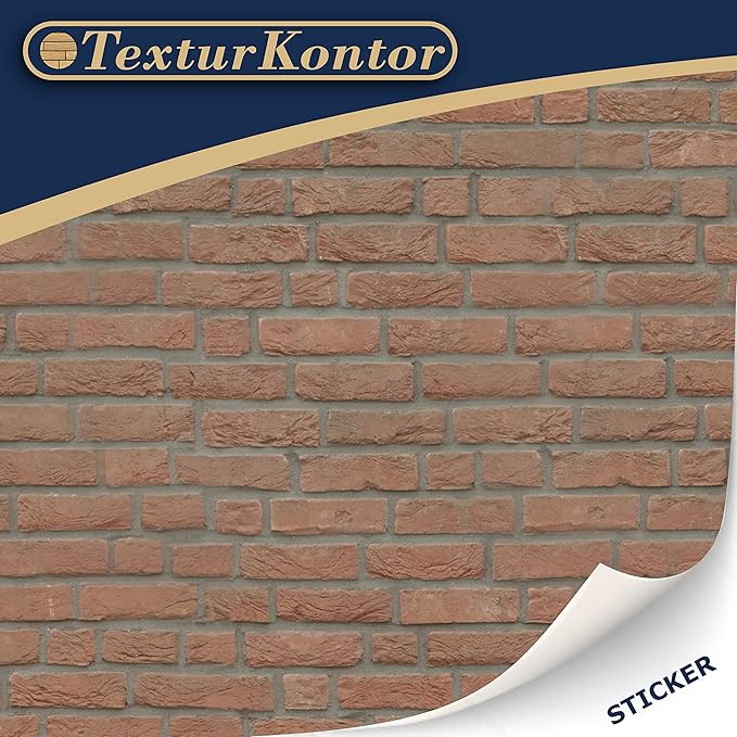 3 Sheets Self-Adhesive Wall Cladding for Dollhouse 1:12 Scale (Clay Bricks)