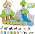 Contixo Magnetic Blocks - 100PCS Magnet Building Tiles Cubes for Kids Ages 3-8, STEM Stacking Learning Toys with Vibrant Colors, Educational Toddler Construction Toys for Creative Play, Birthday Gifts