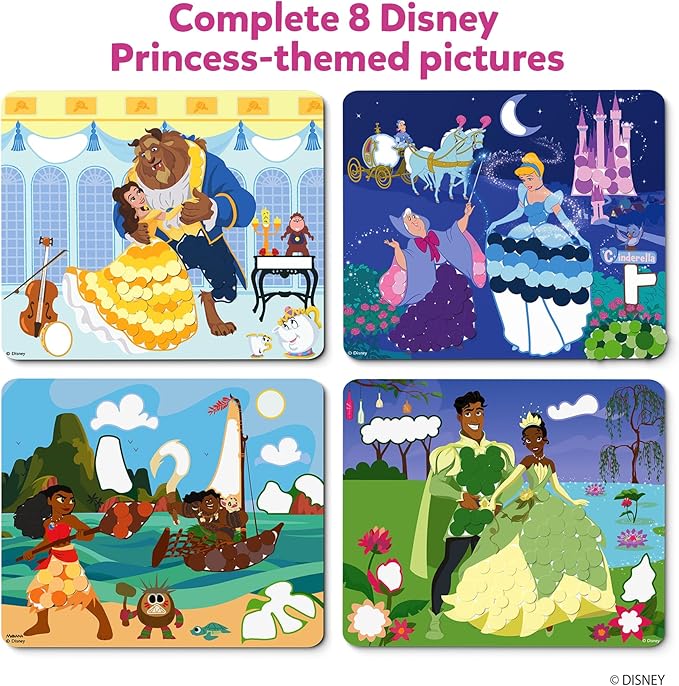 Skillmatics Dot It Sticker Art - Disney Princess, Mess-Free Fun for Kids, Stocking Stuffers, 500+ Stickers, Craft Kits, DIY Scrapbooking Activity, Travel Toys, Christmas Gifts for Ages 3, 4, 5, 6, 7