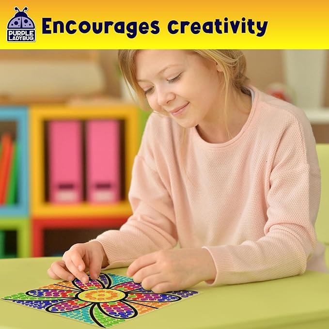 SUNGEMMERS DIY Gem-Sticker Window Diamond Art Suncatcher Kits - Stocking Stuffers for Kids 8-12, Birthday Gifts for 6 7 8 9 10 11 12 Year Old Girls & Boys, Fun Arts & Crafts for Kids Ages 8-12 6-8
