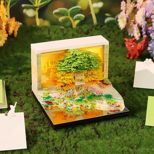 3d Calendar 2026,The Combination Of Paper Carved Lights And Artistic Creativity,Flower Sea Treehouse 3d Calendar,Suitable For Note Taking,Decorative Ornaments,Holiday Gifts