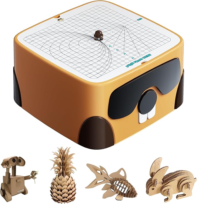 Cardboard Cutter for Kids, Safe DIY Cardboard Construction Tool Kit, Educational Craft Toy for 4+ Boys and Girls, for Creativity Projects 3D Models
