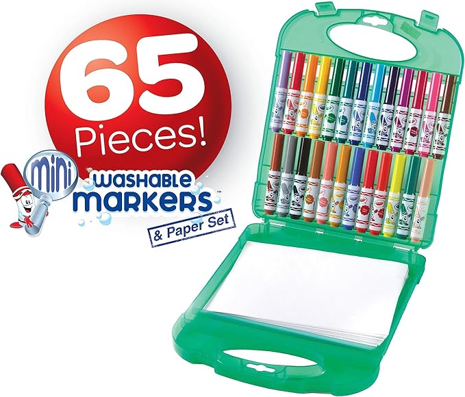 Crayola Pip-Squeaks Washable Marker Set (65ct), Holiday & Christmas Gifts for Kids, Coloring Set, Art Supplies for Kids, Drawing & Craft Kit, Travel Activity, 4+