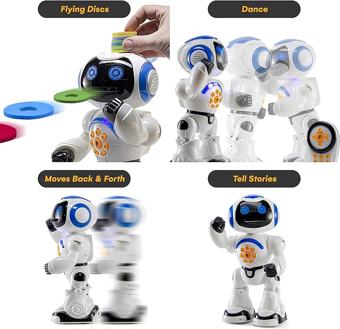 Programmable LED RC Robot Toys - Interactive 12-inch Tall Dancing and Talking Robot for Kids