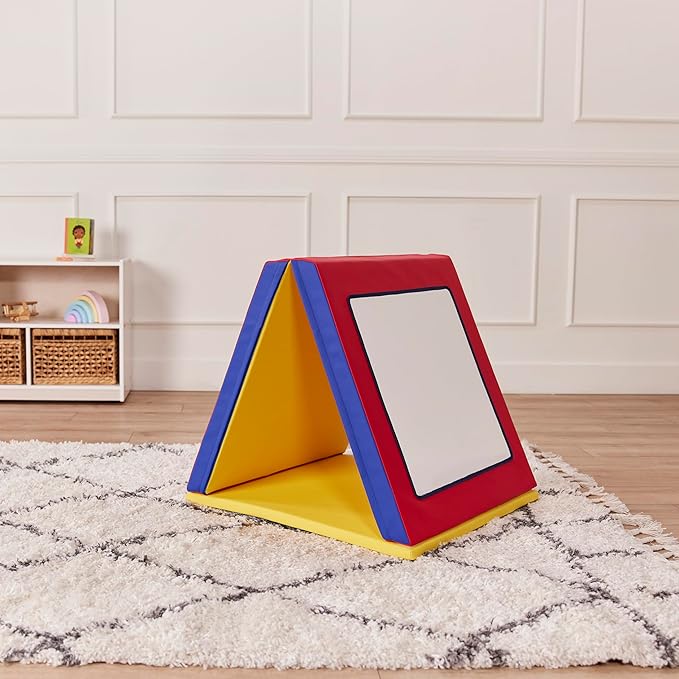 ECR4Kids SoftZone Folding Floor Mirror, Sensory Toy, Assorted