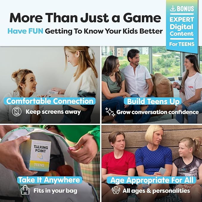 200 Conversation Cards for Teens - Engaging & Deep Questions to Build Trust, Encourage Self-Expression & Strengthen Relationships – Great for Parents, Teachers, Group Discussions & Quality Time