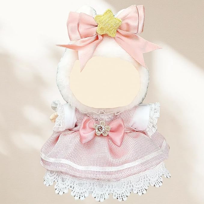 4 Pack—17cm Doll Clothes,Premium Doll Outfit with Accessories,Doll Princess Skirt,Cute Clothes Outfit for 17cm Dolls,End Dolls Fashion Clothing Set(No Dolls and Shoes) (Set O)