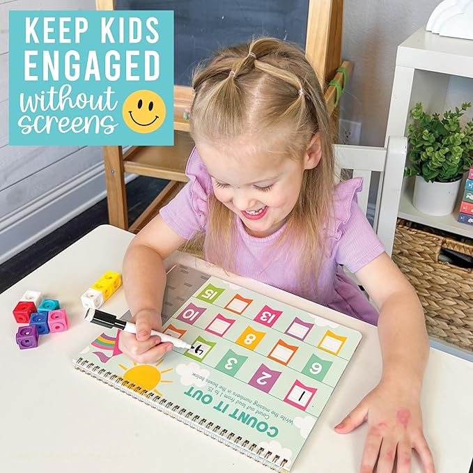 Hadley Designs ABC Tracing Books for Kids Ages 3-5, Dry Erase Writing Practice for Kids Age 3-5, Preschool Workbooks Age 3-4, Alphabet Letter Tracing Book for Toddlers Preschool Learning Activities