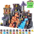 Magnetic Blocks, 150-Piece Magnetic Building Blocks, Volcano Theme 1-Inch Montessori STEM Stacking Magnet Blocks for Boys Girls Ages 3+, Educational Sensory Toys for Kids Christmas Birthday Gifts