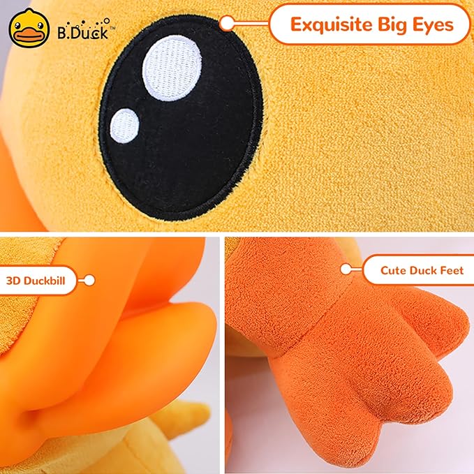 BDUCK+ Plush Toy Baby Doll Stuffed Animal 22 Inches, 56 cm [Skin-Friendly & Comfortable] Unique 3D Duckbill Design, Plush Kids Toys Gift for Boys and Girls of All Ages