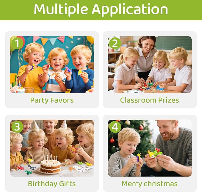 24 Packs Mini Building Blocks Animal Set Pinata Stuffers Prize Box Toys for Kids Classroom Activity with Themes of Dinosaur and Sea Creatures