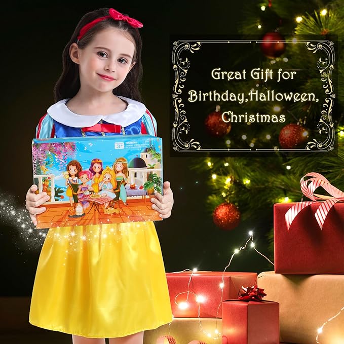 VGOFUN Princess Dresses for Girls - Dress up Clothes Pretend Play for Toddler Girl Christmas Birthday Gift for 3-6 Years