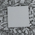500 Piece Classic Building Bricks and 1 Gray Baseplate, 2x4 Bricks Bulk Creative Building Toys, Blocks Bulk for Kids Ages 6+, Light Gray(Samll Bricks, 1.25x0.62x0.47 in)