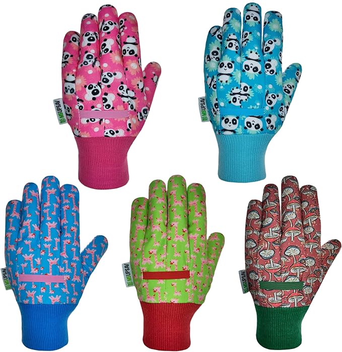 Kids Gardening and Garden Gloves for Toddler,Children's Yard Work Glove,Gift,Cute Pattern,Age3-8