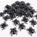Crazy Night 50Pcs Realistic Spider Toys Halloween Vase Filler Prank Props Mini Acrylic Spider