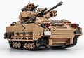 SEMKY Military Series M2 Bradley Tank MOC Building Blocks and Engineering Toy（1350 Pieces），with 3 Figure,WW2 Army Tank for Kid and Military Fan