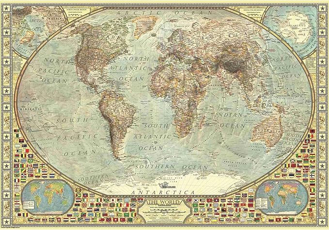 Anatolian Puzzle - World Map, 2000 Piece Jigsaw Puzzle, #3935
