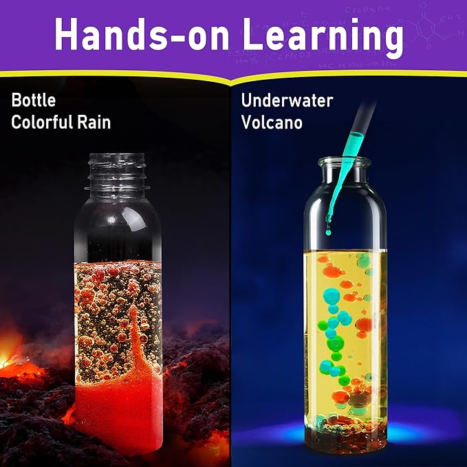 BenBen Science Kits for Kids Age 8-12, 80 Experiments Educational Toy, STEM Toys for 6 7 8 Year Old Boys Girls Birthday Gift, Volcano Science Kit, Chemistry Set for Homeschooling