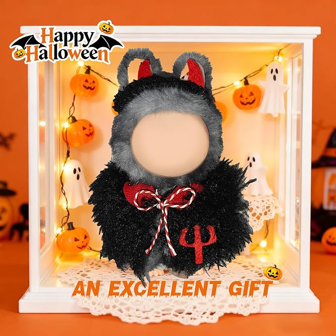 Halloween Doll Clothes for Labubu, Dolls Outfit Set for 17cm (6-6.7 inch) Dolls - Dress Up Set for Labubu Costumes & Accessories | Gift for Any Occasions | Doll Not Included (Halloween Devil)