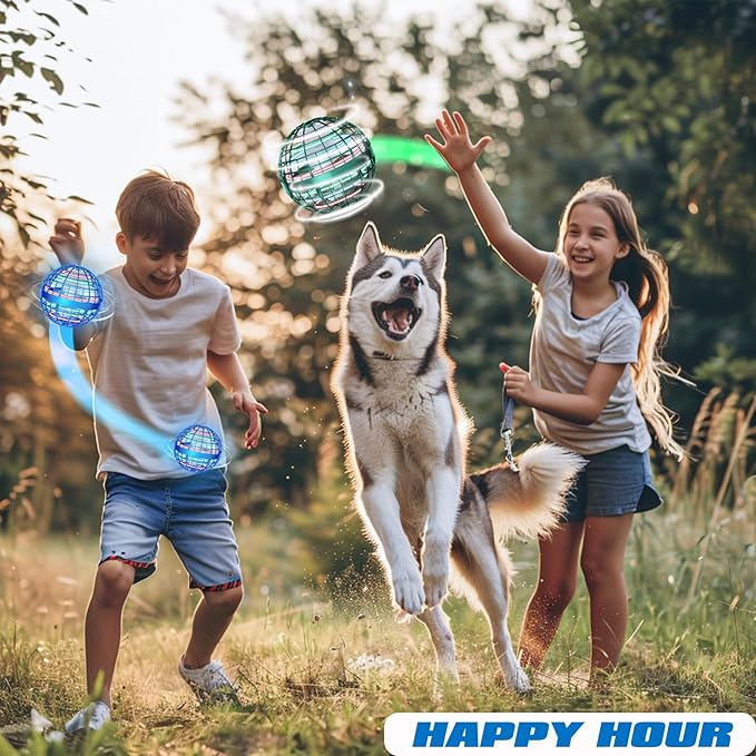 2025 Flying Orb Ball - AI Cool Novelty Birthday Gift Galaxy Boomerang Hand Drone Magic Floating Orbit Hover Mini Outdoor Fidget Toy for Boys Girls Teens Kids, Green